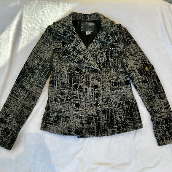 BKE, Black & White Coat, Size Small - Picture 3 of 15